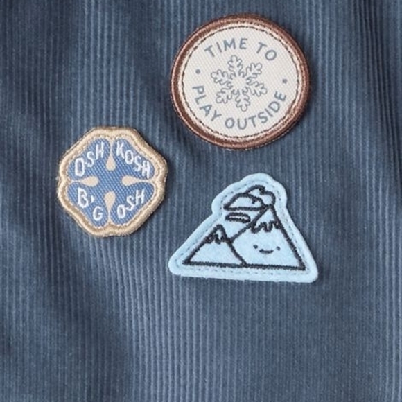 NWT Carter's Blue Corduroy Jacket with Playful Patches - Picture 3 of 5